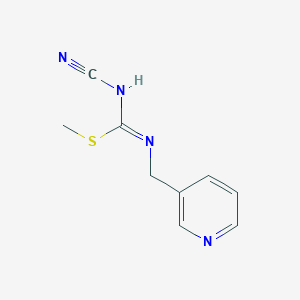 molecular formula C9H10N4S B8724731 N-pyrid-3-ylmethyl-N'-cyano-S-methylisothiourea 