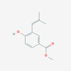 molecular formula C12H14O3 B8724738 Methyl 4-hydroxy-3-(2-methylprop-1-en-1-yl)benzoate CAS No. 565450-40-0