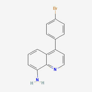 molecular formula C15H11BrN2 B8724759 4-(4-Bromophenyl)quinolin-8-amine CAS No. 97802-11-4