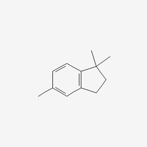 molecular formula C12H16 B8724765 1,1,5-Trimethylindan CAS No. 40650-41-7