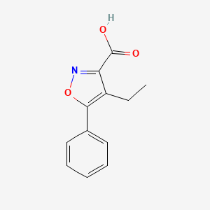 molecular formula C12H11NO3 B8724773 4-Ethyl-5-phenylisoxazole-3-carboxylic acid 