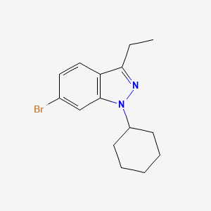 molecular formula C15H19BrN2 B8724780 6-Bromo-1-cyclohexyl-3-ethyl-1H-indazole CAS No. 199172-08-2