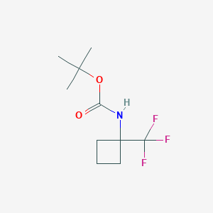 molecular formula C10H16F3NO2 B8724788 tert-Butyl (1-(trifluoromethyl)cyclobutyl)carbamate 