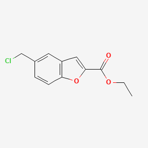 molecular formula C12H11ClO3 B8724842 Ethyl 5-(chloromethyl)benzofuran-2-carboxylate CAS No. 13257-19-7
