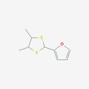molecular formula C9H12OS2 B8724882 2-(4,5-Dimethyl-1,3-dithiolan-2-yl)furan CAS No. 97913-79-6