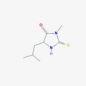 molecular formula C8H14N2OS B087250 3-Methyl-5-(2-methylpropyl)-2-thioxo-4-imidazolidinone CAS No. 1076-72-8