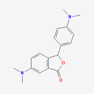 molecular formula C18H20N2O2 B8725098 1(3H)-Isobenzofuranone, 6-(dimethylamino)-3-[4-(dimethylamino)phenyl]- CAS No. 57515-95-4