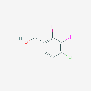 molecular formula C7H5ClFIO B8725334 (4-Chloro-2-fluoro-3-iodophenyl)methanol 