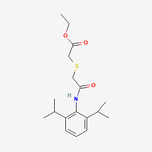 molecular formula C18H27NO3S B8725361 N-(2,6-diisopropylphenyl)-2-(ethoxycarbonylmethylthio)acetamide 