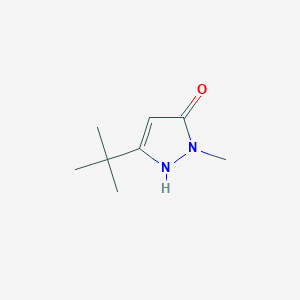 molecular formula C8H14N2O B8725486 3-(1,1-Dimethylethyl)-1-methyl-1H-pyrazol-5-ol CAS No. 66699-81-8