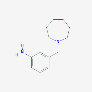 molecular formula C13H20N2 B8725514 3-(Azepan-1-ylmethyl)aniline 