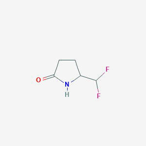 molecular formula C5H7F2NO B8725619 5-(difluoromethyl)pyrrolidin-2-one 