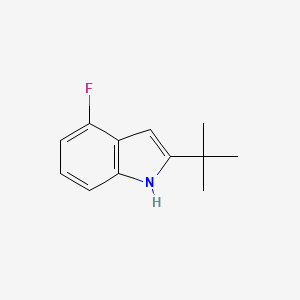 molecular formula C12H14FN B8725636 2-(tert-Butyl)-4-fluoro-1H-indole 