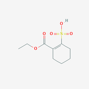 molecular formula C9H14O5S B8725707 2-(Ethoxycarbonyl)cyclohex-1-ene-1-sulfonic acid CAS No. 1007028-46-7