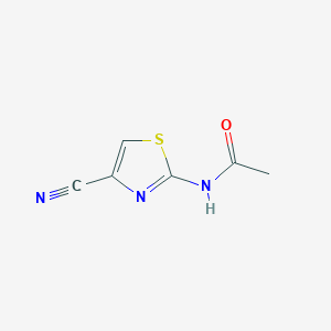 molecular formula C6H5N3OS B8725728 2-Acetylamino-4-cyanothiazole 