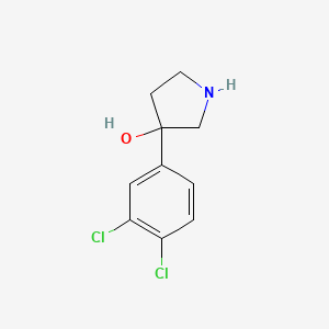molecular formula C10H11Cl2NO B8725831 3-(3,4-dichlorophenyl)-3-Pyrrolidinol 