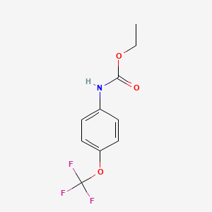 molecular formula C10H10F3NO3 B8725866 Carbamic acid, [4-(trifluoromethoxy)phenyl]-, ethyl ester CAS No. 136757-06-7