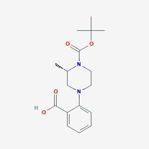 molecular formula C17H24N2O4 B8725876 (S)-1-(2-carboxyphenyl)-3-methyl-4-Boc piperazine 