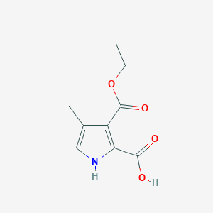 molecular formula C9H11NO4 B087259 3-(Ethoxycarbonyl)-4-methyl-1h-pyrrole-2-carboxylic acid CAS No. 6277-13-0
