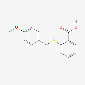 molecular formula C15H14O3S B8725936 Benzoic acid, 2-[[(4-methoxyphenyl)methyl]thio]- CAS No. 101093-83-8