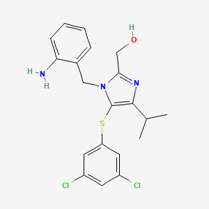1H-Imidazole-2-methanol, 1-((2-aminophenyl)methyl)-5-((3,5-dichlorophenyl)thio)-4-(1-methylethyl)-