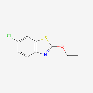 molecular formula C9H8ClNOS B8726037 Benzothiazole, 6-chloro-2-ethoxy- CAS No. 70292-67-0