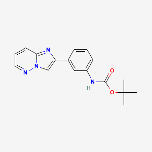 molecular formula C17H18N4O2 B8726063 Tert-butyl 3-(imidazo[1,2-b]pyridazin-2-yl)phenylcarbamate 