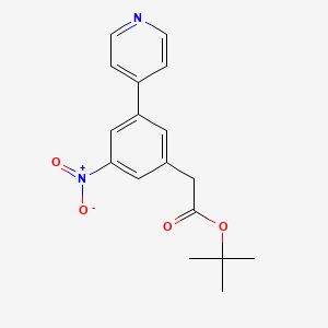 Tert-butyl 2-(3-nitro-5-(pyridin-4-yl)phenyl)acetate