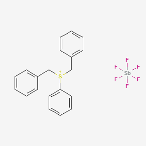 molecular formula C20H19F6SSb B8726177 Dibenzylphenylsulfonium hexafluoroantimonate CAS No. 134164-24-2