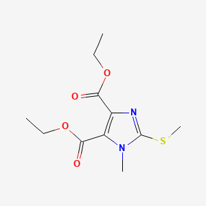 molecular formula C11H16N2O4S B8726258 Diethyl 1-methyl-2-(methylthio)-1H-imidazole-4,5-dicarboxylate CAS No. 1086-05-1