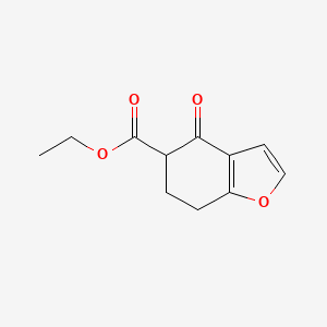 molecular formula C11H12O4 B8726269 Ethyl 4-oxo-4,5,6,7-tetrahydro-1-benzofuran-5-carboxylate 