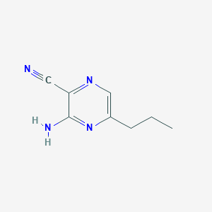 molecular formula C8H10N4 B8726303 3-Amino-5-propylpyrazine-2-carbonitrile 