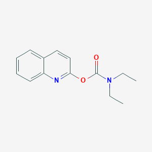 molecular formula C14H16N2O2 B8726362 Quinolin-2-yl diethylcarbamate CAS No. 117902-17-7