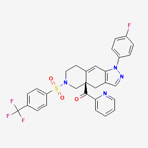 molecular formula C29H22F4N4O3S B8726431 Dazucorilant CAS No. 1496508-34-9