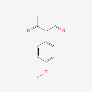 molecular formula C12H14O3 B8726465 3-(4-Methoxyphenyl)pentane-2,4-dione CAS No. 72969-10-9