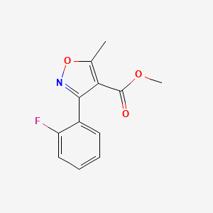 molecular formula C12H10FNO3 B8726474 Methyl 3-(2-fluorophenyl)-5-methylisoxazole-4-carboxylate CAS No. 1960-93-6