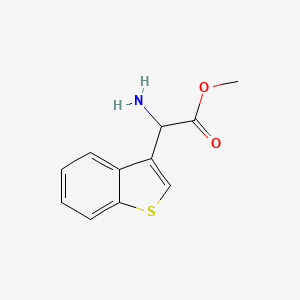 molecular formula C11H11NO2S B8726482 Methyl 2-amino-2-(benzo[b]thiophen-3-yl)acetate 