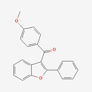 molecular formula C22H16O3 B8726587 (4-Methoxyphenyl)(2-phenyl-3-benzofuranyl)methanone CAS No. 55877-35-5