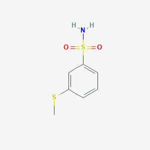 molecular formula C7H9NO2S2 B8726601 3-(Methylthio)benzenesulfonamide 