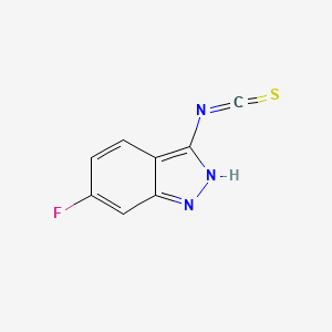 molecular formula C8H4FN3S B8726625 6-fluoro-3-isothiocyanato-1H-indazole 