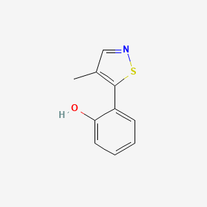 molecular formula C10H9NOS B8726631 2-(4-Methyl-5-isothiazolyl)phenol CAS No. 89296-04-8