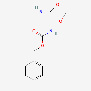 molecular formula C12H14N2O4 B8726637 benzyl N-(3-methoxy-2-oxoazetidin-3-yl)carbamate CAS No. 78184-08-4