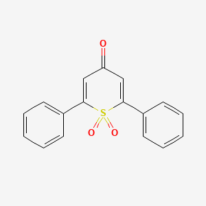 4H-Thiopyran-4-one, 2,6-diphenyl-, 1,1-dioxide