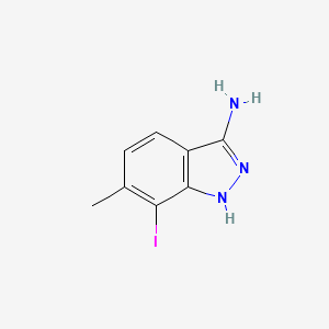 molecular formula C8H8IN3 B8726825 7-iodo-6-methyl-1H-indazol-3-amine 