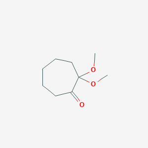 molecular formula C9H16O3 B8726906 2,2-Dimethoxycycloheptanone CAS No. 89874-31-7