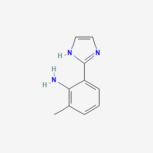 molecular formula C10H11N3 B8727059 2-(1H-Imidazol-2-YL)-6-methylaniline 