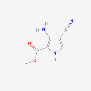 molecular formula C7H7N3O2 B8727344 Methyl 3-amino-4-cyano-1H-pyrrole-2-carboxylate 