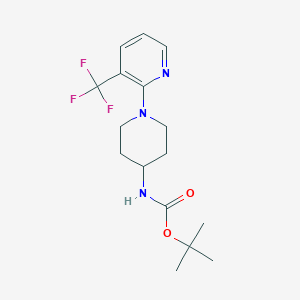 molecular formula C16H22F3N3O2 B8727366 tert-Butyl {1-[3-(trifluoromethyl)pyridin-2-yl]piperidin-4-yl}carbamate CAS No. 821768-17-6