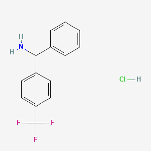 molecular formula C14H13ClF3N B8727370 Phenyl[4-(trifluoromethyl)phenyl]methanamine hydrochloride 
