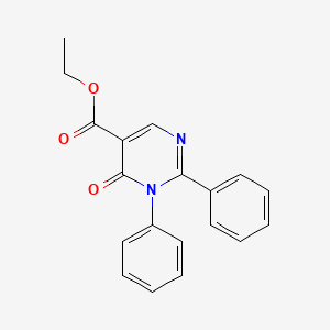 molecular formula C19H16N2O3 B8727487 Ethyl 6-oxo-1,2-diphenyl-1,6-dihydropyrimidine-5-carboxylate CAS No. 82635-99-2